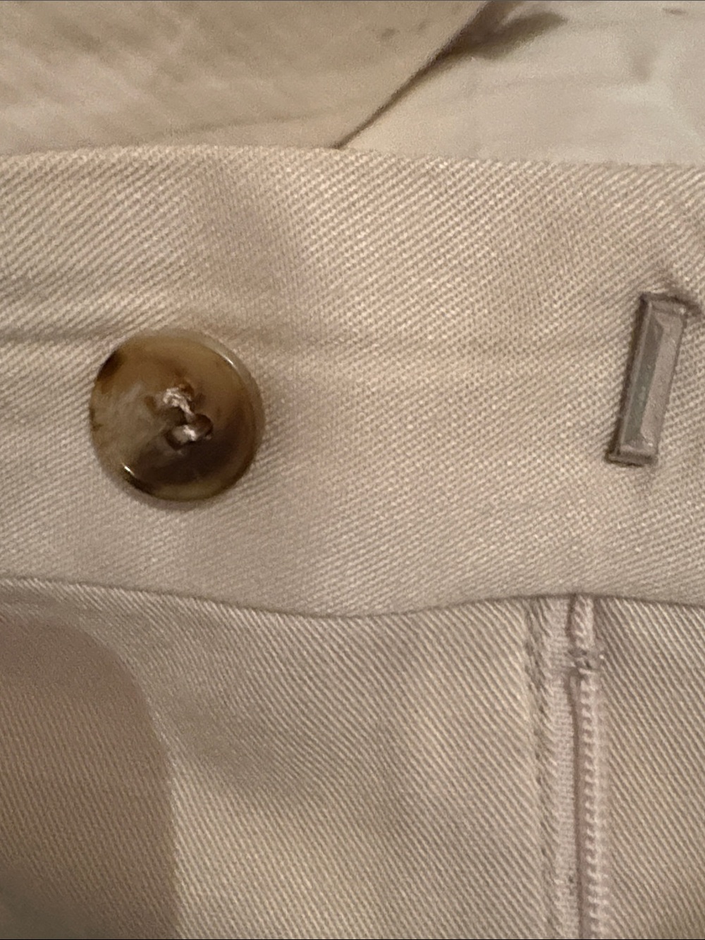 Perry Ellis Men's Pleated Chinos in Light Cream - Picture 9 of 12